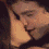 Two people in close physical contact with hands near faces, transitioning between poses across four