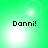 Green background with four each containing 'Danni!' text and varying white light effects
