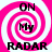 Four identical display a pink and white spiral background with black text reading ON My RADAR in each