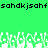 Green background with black pixelated text at top and white pixelated shapes below, static image.