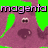 Magenta-colored cartoon character with green accents and 'magenta' text appears in four positions, one frame showing a gray background replacement