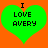 Two identical green heart shapes on an orange background, each containing black pixelated text reading "I LOVE AVERY" with the 'I' positioned above the word "LOVE".