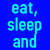A blue and cyan graphic with partial text fragments, a small embedded image of shoes on white background.