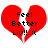 Red broken heart with black text "Feel Better Liv!! :(" inside, two identical static frames shown side-by-side.