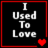 Four black square with red borders display white text and red hearts, forming a