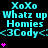 Cyan text and pink stars on black background with gray rectangle in bottom-right corner, repeating across three of identical elements