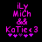 Pixelated pink text and symbols on black background with animated star changes.