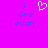 Pixelated text and heart symbol on bright magenta background with blue lowercase letters.