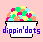 Pixelated image of a bowl filled with colorful dots and a pink speech bubble saying 'yum!' on light pink background.