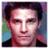 Four pixelated show a person with dark hair in varying expressions: neutral, smiling, surprised, and shouting