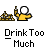 Animated contact sheet showing a yellow stick figure drinking from a bottle with green liquid, transitioning to full-screen green splatter across 13 frames.
