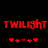 Red pixelated text 'TWILIGHT' appears twice on a black background with red heart symbols below each instance, showing slight variations in the hearts.