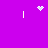 Purple background with white vertical lines and pixelated shapes including a heart, starburst, and scattered dots.
