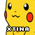 Yellow cartoon character with red cheeks and black eyes, displaying two text states beneath its face.