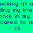 Green background with repeated blue text and small blue stars, featuring heart symbols and repeated phrases.