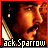 Jack Sparrow profile image with orange-toned lighting, red border, and 'Jack.Sparrow' text below in pixelated font.