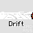 Red and blue pixelated car icon with 'Drift' text below, showing sequential animation frames of the vehicle rotating clockwise.