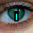 Pixelated of four distinct images: a close-up eye with green iris, red heart symbol, anime character with brown hair labeled 'Hatori', and another anime character with purple eyes labeled 'Fruit Basket'