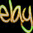 Pixelated yellow and green text logo on black background with visible dithering and anti-aliasing effects.