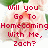 A pixelated image of a light pink rose with green leaves, overlaid with red text asking 'Will you Go To Homecoming With Me, Zach?'