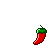 Pixelated red chili peppers with green stems appear in a , some accompanied by 'SPICY' text or flame effects