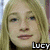 Pixelated of two celebrity headshots with text labels and a plus symbol on blue background