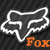 Six white-outlined fox head icons arranged in two on a dark textured background, with orange and pink text labels below