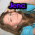 A four- shows a person with long brown hair in various poses, overlaid with colored text reading Jena Loves =]] You!