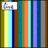 A static image with vertical stripes in multiple colors and a white rectangle containing the word 'love' in cursive script.