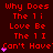 Red text on dark red background repeats 'Why Does The 1 i Love Be The 1 I Can't Have' with pink heart symbols in a pattern