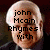 Four- with text overlays: top-left shows a person's face with 'john McCain Rhymes with', top-right has a skull and crossbones with red 'PAIN' text, bottom-left displays another person's face with 'VOTE FOR BARACK OBAMA<3 2008'