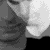 A black-and-white animated sequence showing a person's face in profile transitioning through multiple angles with subtle expression shifts.