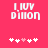 Pixelated text 'LIVY Dimon' on bright pink background with five white and pink heart symbols below, showing animation change in heart positions.