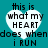 Four identical heart-shaped icons with text over a teal background, each displaying the phrase "this is what my HEART does when i RUN" in pixelated font.