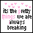 Pixelated text and pink hearts on white background with visible animation artifacts across frames.