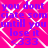 A static image with a bright pink background and white diamond-shaped patterns, featuring repeated blue text and symbols.