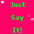 Green text on a bright pink background with scattered white and light pink stars, displaying repeated phrases 'Just Say It!' in a