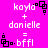 Pixelated text and symbols on a bright pink background with repeated elements in two