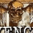 Pixelated static image of a character with brown hair and a white shirt, holding a sword-like object, with partial text at the bottom.