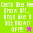 Pixelated text on colored backgrounds with star symbols, showing animation changes between frames.