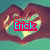 Pixelated heart-shaped icon with teal background and red text reading 'Erick' in cyan letters.
