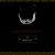 A pixelated crescent moon icon with a gradient from white to dark gray, positioned above a rectangular green and black display element on a solid black background.