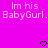 Pixelated text on bright pink background with two black heart symbols at bottom center and right.
