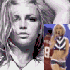 repeated grayscale images with a central animated sequence showing a cheerleader in motion