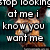 A pixelated llama head with brown and white fur against a teal background, displaying text that reads "stop looking at me i know you want me" in the first frame.