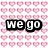 six with text overlays: pink hearts, blue sky, milk carton, orange swirls, cookie, and blank space