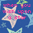 Blue background with star and fish motifs, pink text reading 'when you wish upon a star', 'makes no difference who u r', 'all my friends never chang', 'i the way u all' in pixelated font.