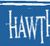 A blue and white text-based logo for 'Hawthorne Heights' displayed in a contact sheet layout with visible pixelation and anti-aliasing effects on the letterforms.