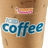 A pixelated image of a coffee cup with text and blue background displaying 'Gotta Have My' in cyan letters.