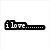 Pixelated black text on white background with partial phrases like "i love" and "we are besties for life" in a vertical arrangement.